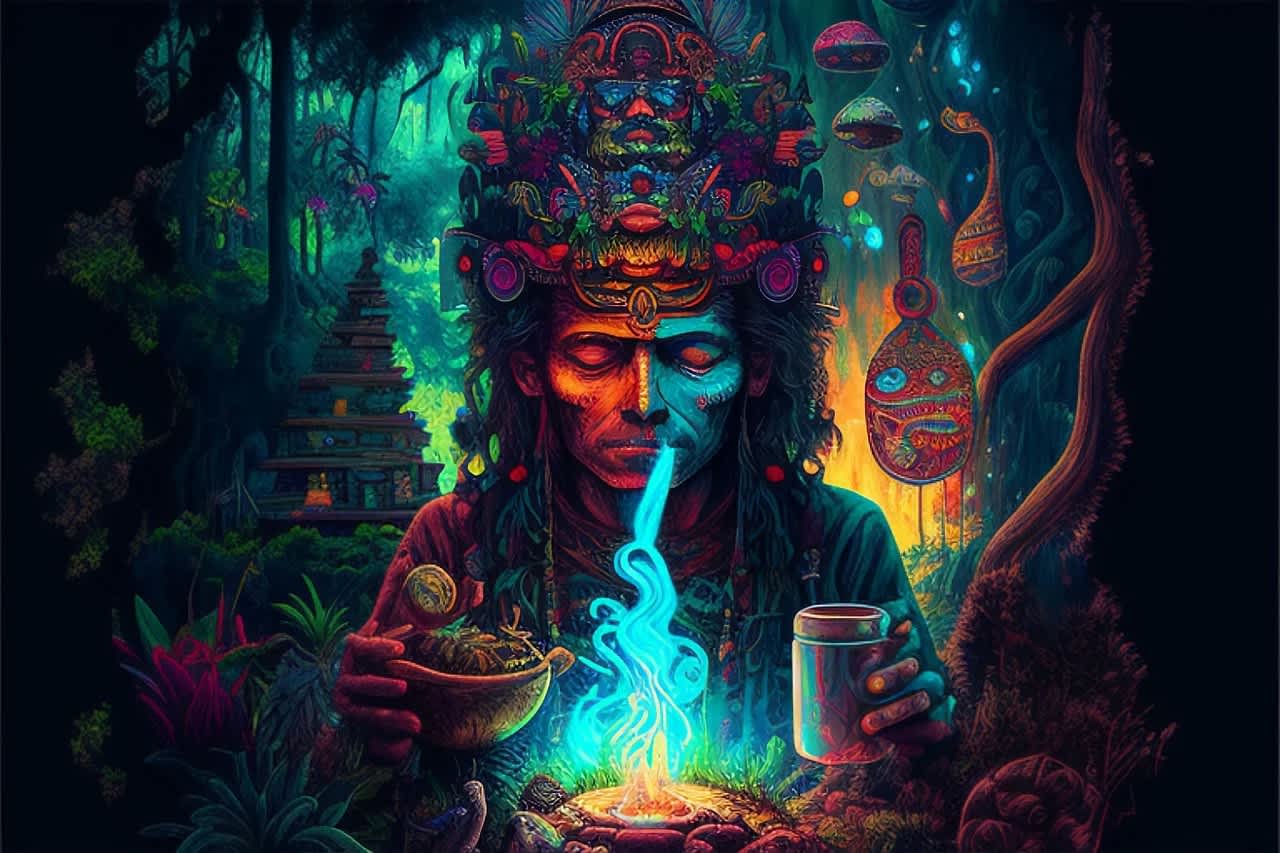 Aya Caapi Cipo Shaman drink ceremonial ritual Rap&eacute; Hap&eacute;