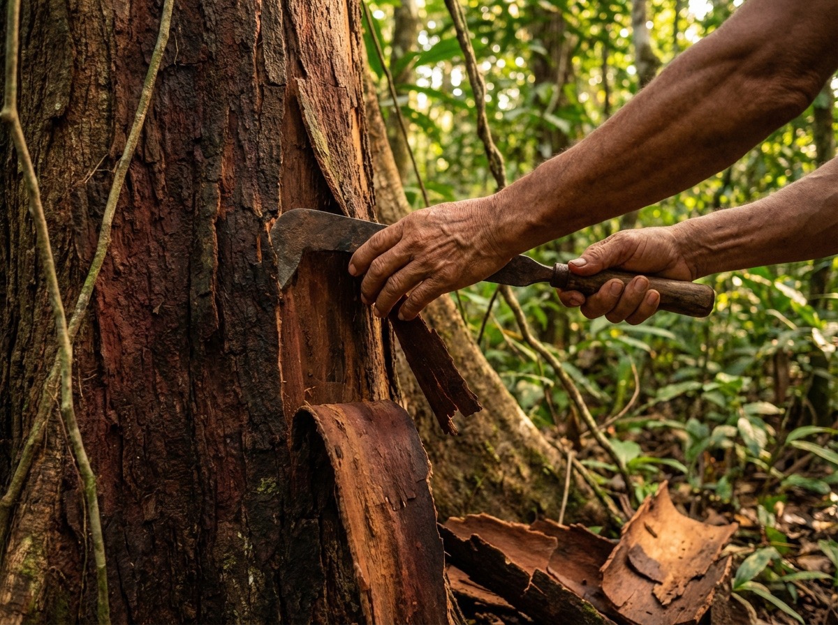 Whole unprocessed Chuchuhuasi bark pieces from Peru