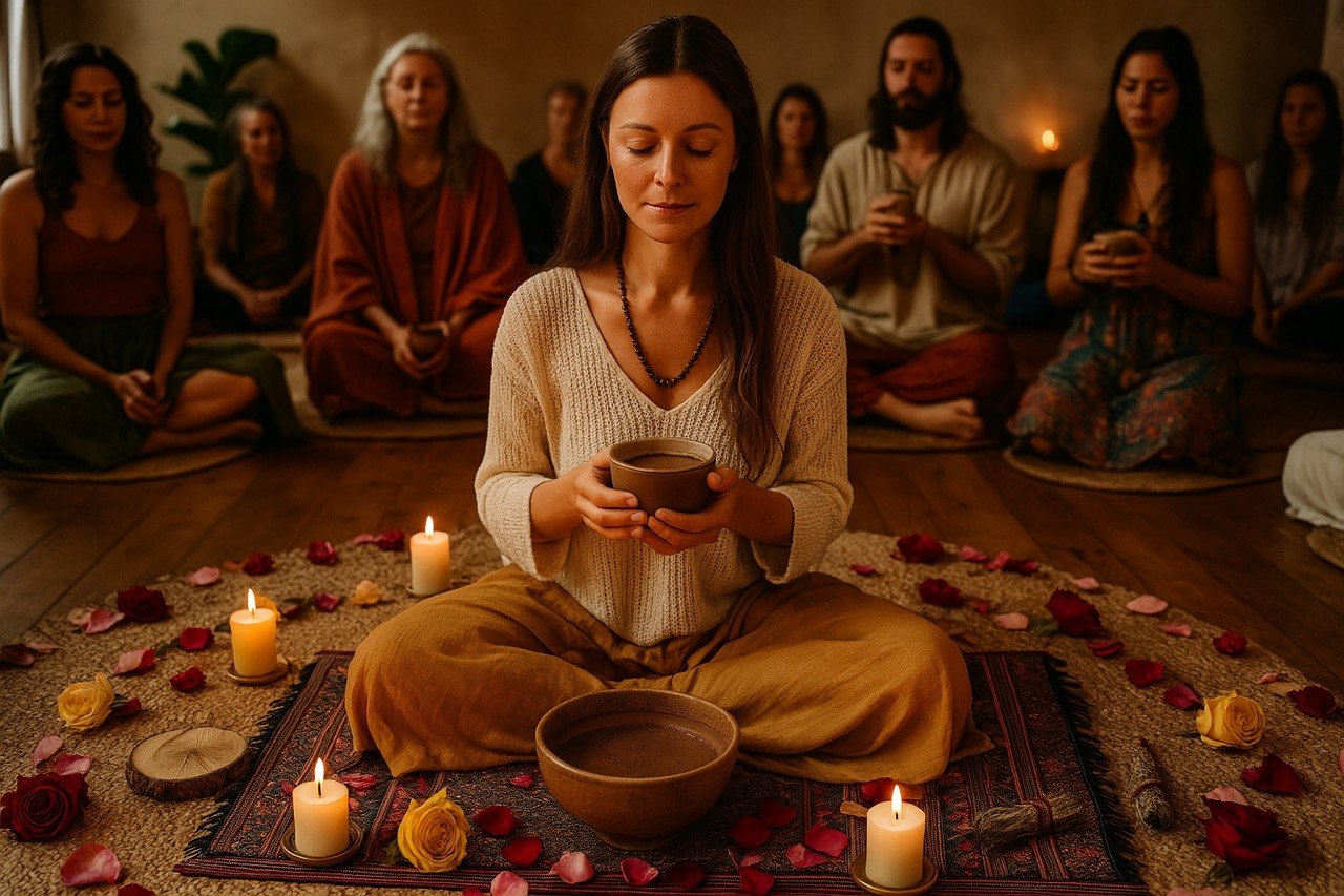 Cacao ritual ceremony drink