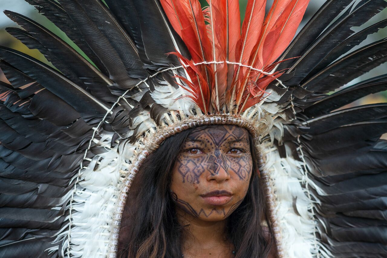 Beautiful woman of Yawanawa Tribe