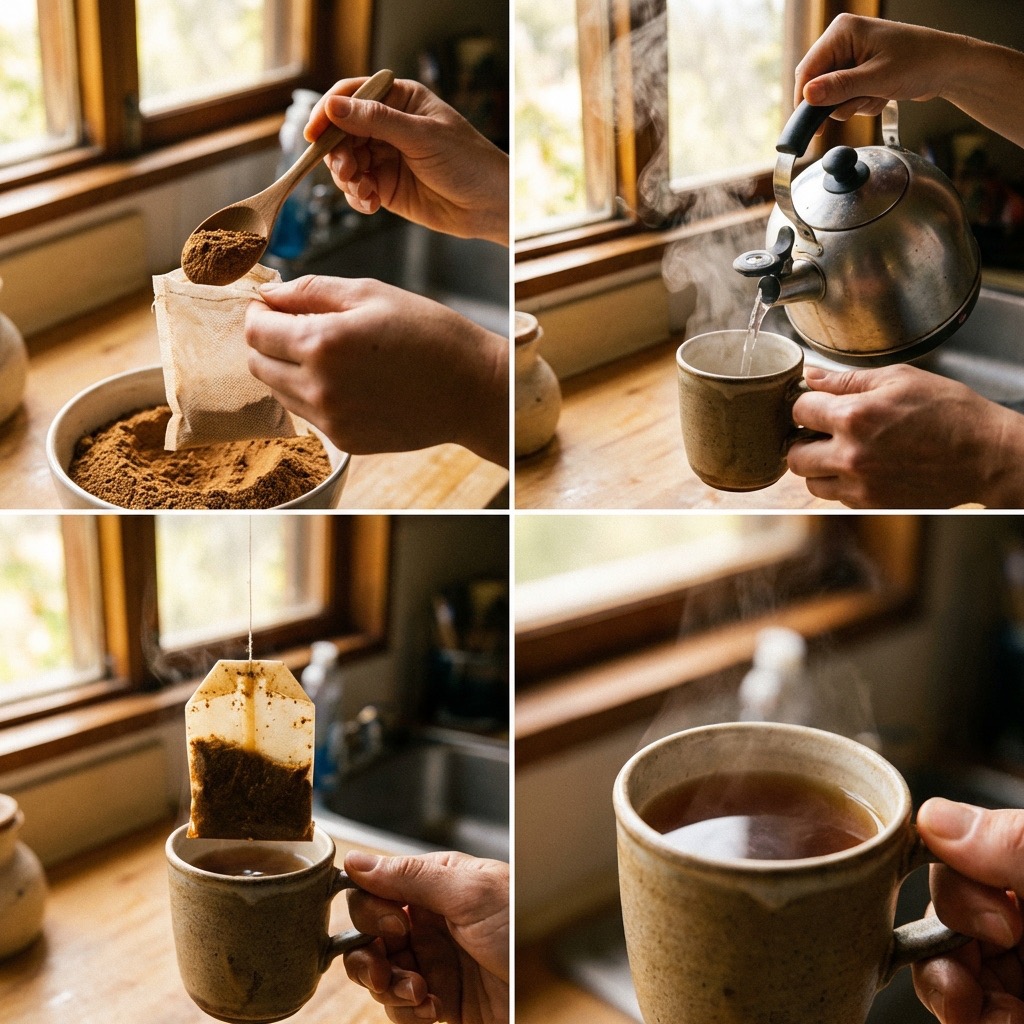 Preparing Vilcacora tea