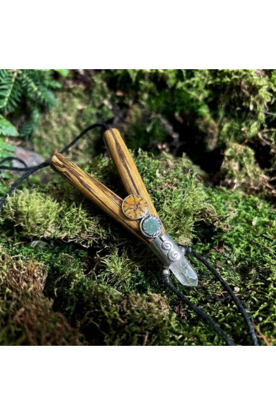 Kuripe for Rapé Aya w. Crystal Image for Kuripe for Rapé Aya w. Crystal