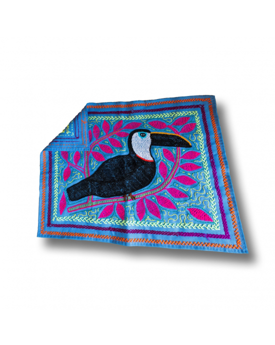 Image for Embroidered Blanket Bird Shipibo